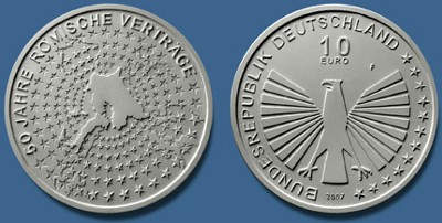 10 Euro Gedenkmünze 50 Jahre Römische Verträge - Deutschland 2007