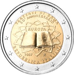 2 Euro Römische Verträge Italien