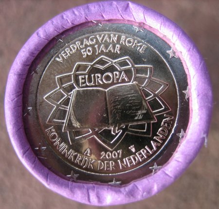 2 Euro Münze Römische Verträge Niederlande