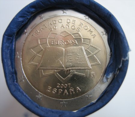 2 Euro Münze Römische Verträge Spanien