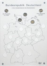 2 Euro Wandbild Bundesländer-Serie