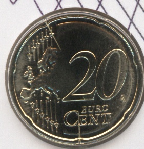 20 Cent Stempelriss Slowenien 2008