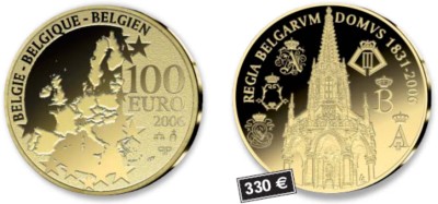 100 Euro Goldmünze Belgien 2006