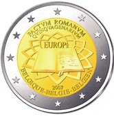 2 Euro Gedenkmünze Römische Verträge Belgien