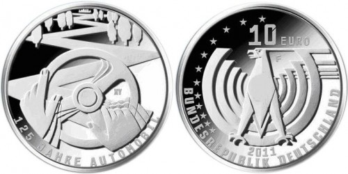 10 Euro Münze Automobil 2011