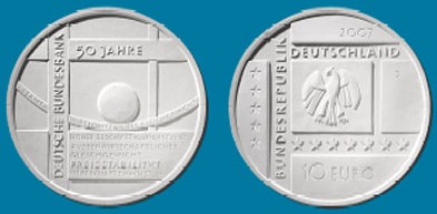 10 Euro Münze Deutsche Bundesbank 2007