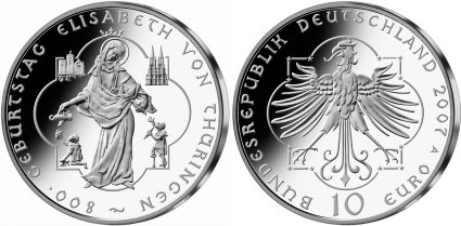 10 Euro Münze Elisabeth von Thüringen