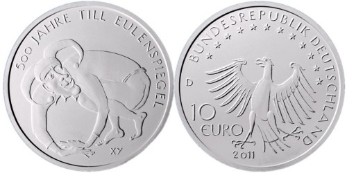 10 Euro Münze Eulenspiegel 2011