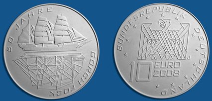 Platz 3 Münze 50 Jahre Gorch Fock