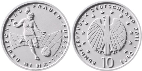 10 Euro Münze Fußball-WM 2011