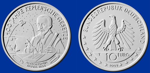 4. Platz: 10 Euro Münze Keplersche Gesetze