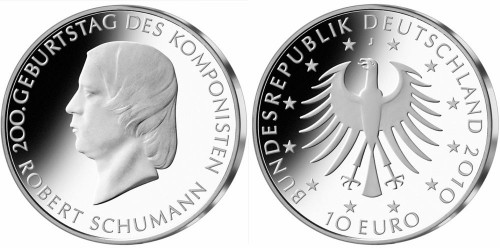 10 Euro Gedenkmünze Robert Schumann 2010