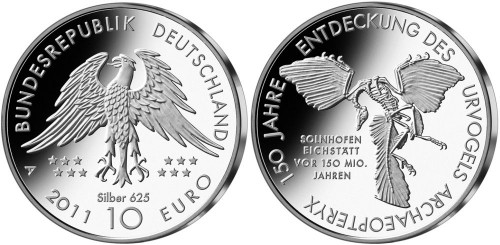 10 Euro Münze Urvogel 2011