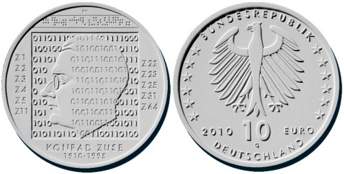 Siegerentwurf: 10 Euro Münze Konrad Zuse