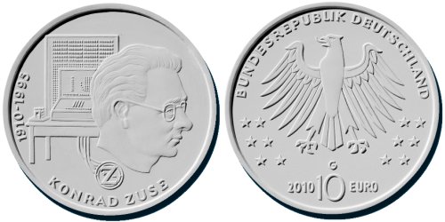 3. Platz: 10 Euro Gedenkmünze Zuse