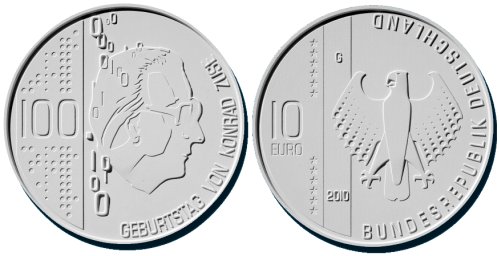 4. Platz: 10 Euro Münze Konrad Zuse