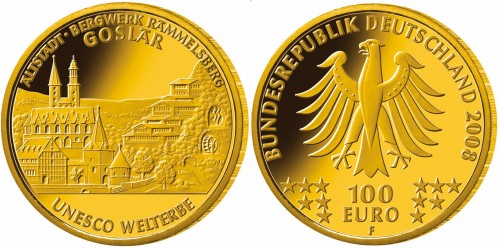 100 Euro Goldmünze Goslar 2008