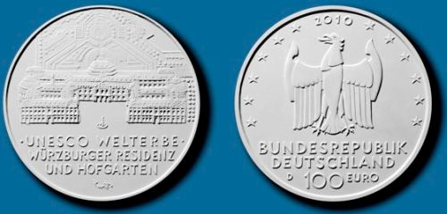 100 Euro Goldmünze UNESCO-Welterbe Würzburg