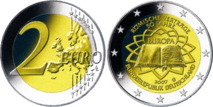 2 Euro Gemeinschaftsausgabe Römische Verträge