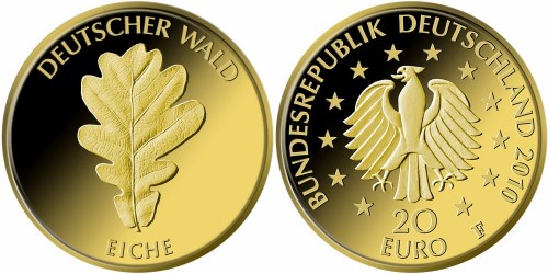 20 Euro Goldmünze Eiche 2010
