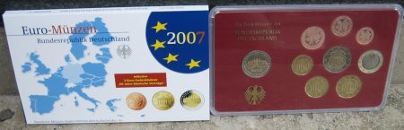 Kursmünzensatz Deutschland Spiegelglanz 2007