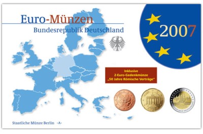 Kursmünzensatz Deutschland Spiegelglanz 2007