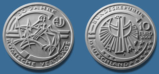 2. Platz 10 Euro Münze Römische Verträge 2007 2. Platz 10 Euro Münze Römische Verträge 2007