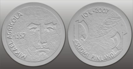 10 Euro Gedenkmünze Mikael Agricola aus Finnland