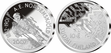 10 Euro Gedenkmünze Finnland 2007 Nordostpassage