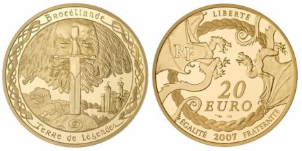 20 Euro Münze Brocéliande Frankreich 2007