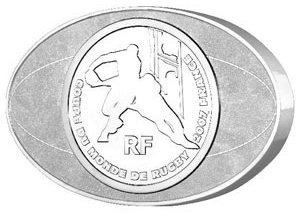 Rugby Gedenkmünze aus Frankreich