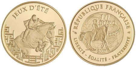 10 Euro Goldmünze Peking aus Frankreich