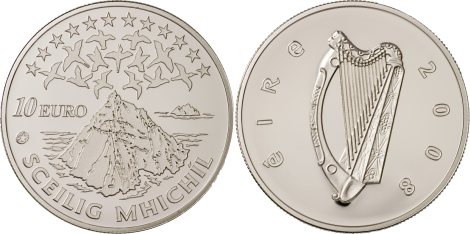 10 Euro Münze Skellig Michael aus Irland 10 Euro Münze Skellig Michael aus Irland