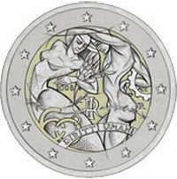 2 Euro Münze Menschenrechte aus Italien
