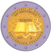 2 Euro Römische Verträge Italien