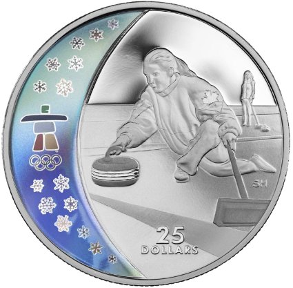 25 Dollar Münze Curling aus Kanada 2007