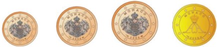 Monaco Cent Münzen 2006 Monaco Cent Münzen 2006