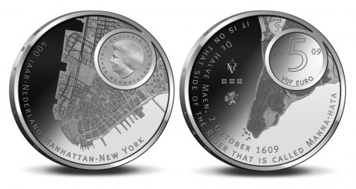 niederlande-5-euro-manhatten-2009 Manhattan Gedenkmünzen der Niederlande
