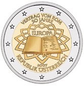 2 Euro Vertrag von Rom Österreich
