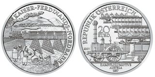 20 Euro Münze österreichische Eisenbahnen
