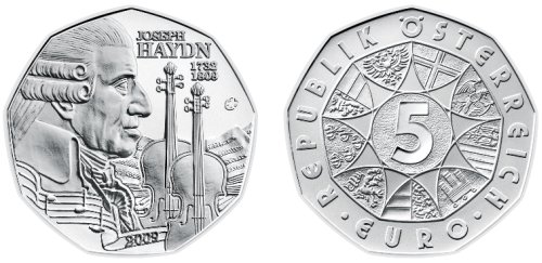 5 Euro Münze Joseph Haydn 2009