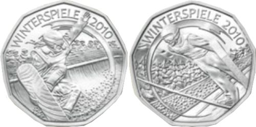 oesterreich-5-euro-winterspiele-2010 5 Euro Münzen Winterspiele 2010 Österreich