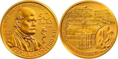50 Euro Goldmünze Semmelweis
