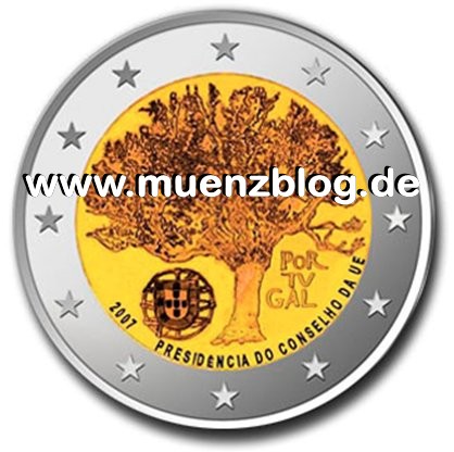 2 Euro Münze EU-Präsidentschaft Portugal 2007