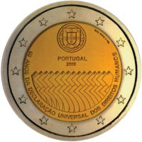 2 Euro Münze Menschenrechte aus Portugal
