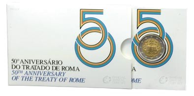 2 Euro Proof-Blister Römische Verträge Portugal 2007 2 Euro Proof-Blister Römische Verträge Portugal 2007