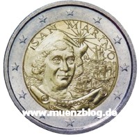 Originalbild der 2 Euro Gedenkmünze San Marino 2006