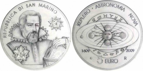 5 Euro Münze Keplersche Gesetze San Marino
