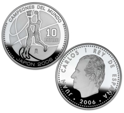 10 Euro Münze Basketball-WM 2006 Spanien