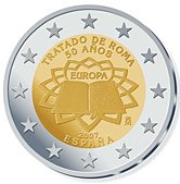 2 Euro Römische Verträge Spanien 2007